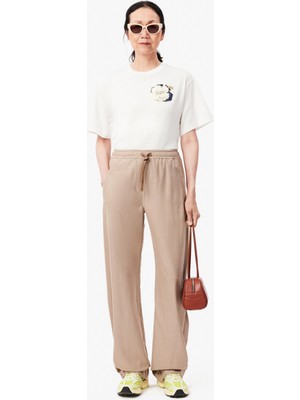 Lacoste Kadın Wide Fit Bej Pantolon