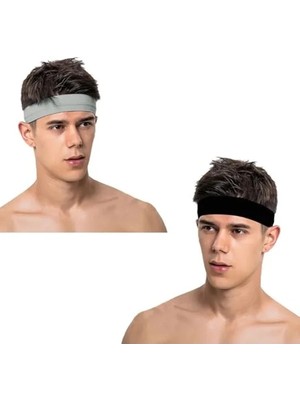 Fadem Store Sporcu Saç Bandı Seti, 2'li Paket ile Tenis ve Fitness Için