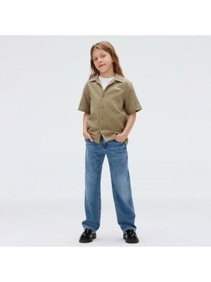 Calvin Klein Straight Wash Çocuk Mavi Jean