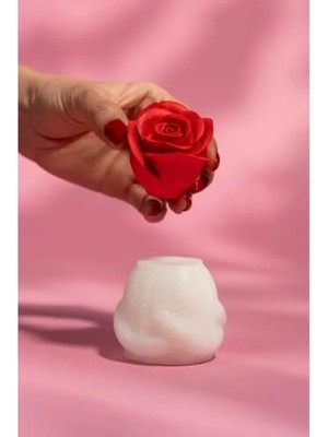 Fadem Store 3D Silikon Mum Kalıbı, Gül Goncası Şeklinde Dekoratif Hediye Seçeneği