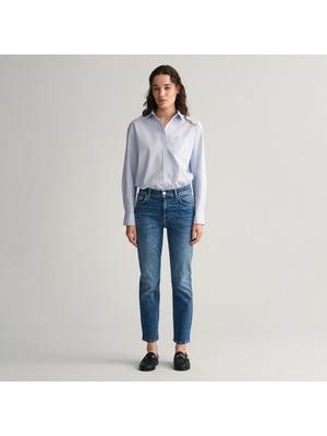 Gant Kadın Mavi Slim Fit Jean Pantolon