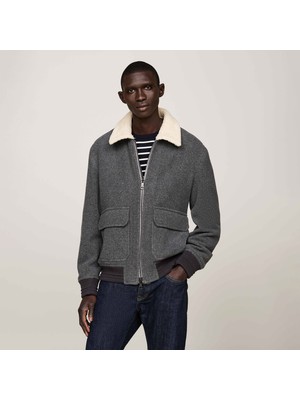 Tommy Hilfiger Erkek Gri Mont