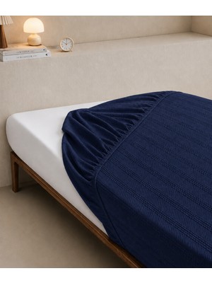 Pera Deluxe Lastikli Çarşaf Jakarlı Nefes Alan Yumuşak Kumaş Kaymaz Tam Kenar Lastikli Tek Kişilik ve Çift Kişilik Yatak Örtüsü Çarşaf