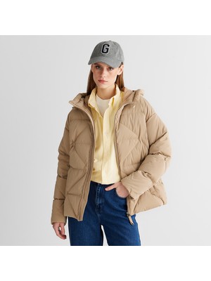 Gant Kadın Bej Regular Fit Fermuarlı Ceket
