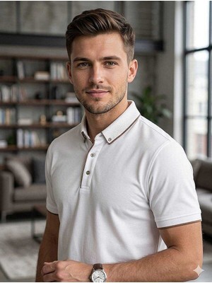 Beystil Erkek Beyazvizon Polo Yaka T-Şhirt 263464