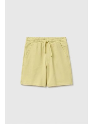 United Colors Of Benetton Erkek Çocuk Beli Lastikli Relaxed Fit Bermuda Şort Sarı 6-14 Yaş