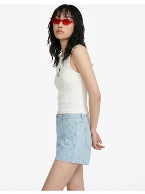 Koton Pamuklu Düşük Bel Chino Cepli Rahat Kalıp Mini Denim Şort