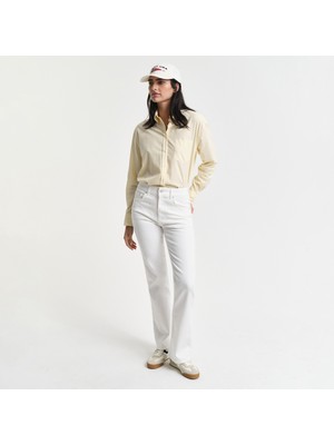Gant Kadın Krem Slim Fit Pantolon