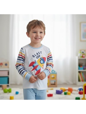 Bonbon Çocuk Roket Baskılı 2'li Takım CB1003