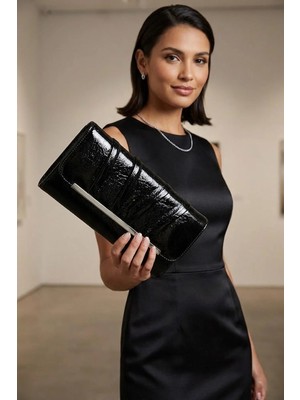 Varol Çanta Varol 441 Clutch Kadın Portföy Çanta Siyah