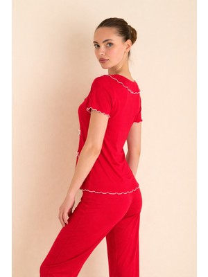 Seamlife Fransız Yaka Luxury Pijama Takımı
