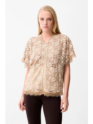 Love My Body Dantelli Ceket Bej 119L9929000