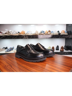Veqqar Erkek Deri Tokalı Loafer