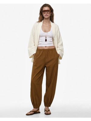 Koton Pamuklu Uzun Kollu Floral Dokulu Oversize Kimono Ceket