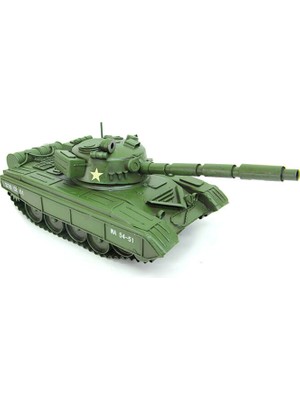 Yakalabazar Nostaljik Metal Tank Modeli - 35 cm El Yapımı Vintage Eskitme Dekoratif Askeri Araç Objesi