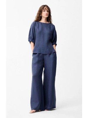 adL  Geniş Paça Pantolon Lacivert 15346271000