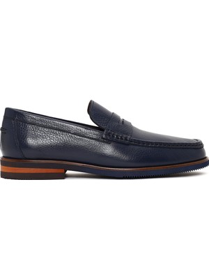 Derimod Erkek Lacivert Deri Loafer 26SFD6704FT