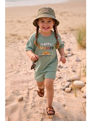 Tarkito %100 Pamuk Yazlık Çocuk Alt Üst Takım - Happy Summer