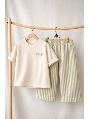 Tarkito %100 Pamuk Müslin Pantolon & Tshirt Takımı 2-6 Yaş