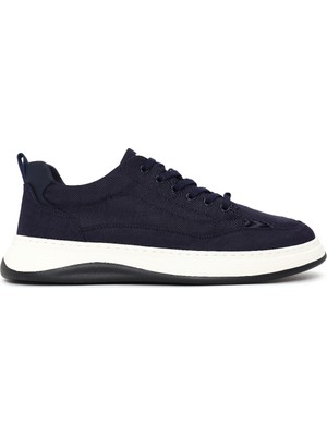 Derimod Erkek Lacivert Bağcıklı Kalın Tabanlı Kumaş Sneaker 26SFD62276F