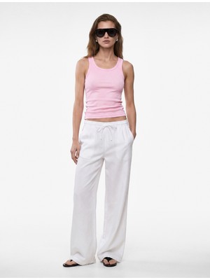Koton Pamuklu Kaşkorse Slim Fit U Yaka Fitilli Atlet