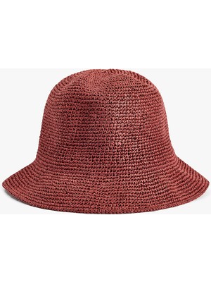 Koton Bucket Hasır Şapka - Koton x Melis Ağazat