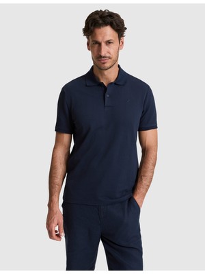 Pierre Cardin Erkek Lacivert Slim Fit Düğmeli Polo Yaka Tişört 50321192-VR033