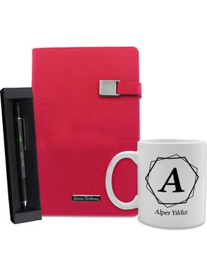 vegahediye v vega Kişiye Özel Tasarım Isim Baskılı Defter & Isme Özel Mimar Kalemi & Isme Özel Kupa Hediye Seti (Model 1)