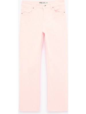 Koton Pamuklu Cepli Düğmeli Ispanyol Paça Crop Jean Pantolon -  Kick Flare Jeans