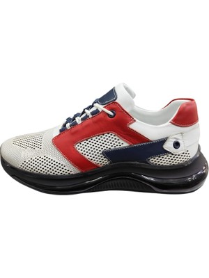 King Shoes Hakiki Deri Kalın Taban Erkek Sneaker