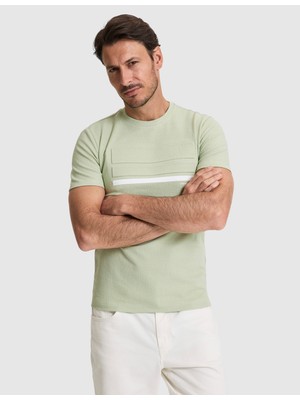 Pierre Cardin Erkek Çağla Slim Fit  Bisiklet Yaka Tişört 50327864-VR016