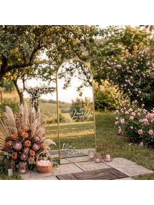Lora Wedding Nişan Ayna Yazısı Isme Özel 50CM Siyah | Love Story ve Isimleriniz Yazılı Söz Nişan Düğün Için Karşılama Ayna Yazısı Sticker, Folyo, Vinil