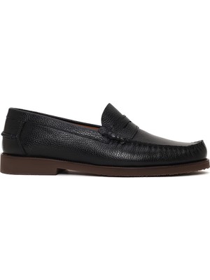 Derimod Erkek Siyah Deri Casual Loafer 26SFD6033FT