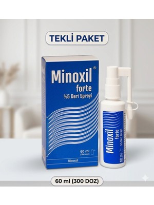 Humanis Minoxil Forte 60 ml %5 Deri Spreyi Tekli Paket Saç Bakım Özelliği ile Güçlü Etki