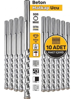Filo Sds Max Elmas Beton Matkap Ucu ( 540MM ) [10LU Paket]