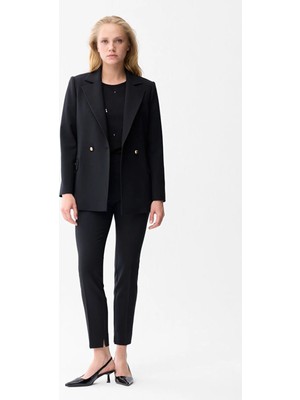 Love My Body Cepli Gabardin Pantolon Siyah 153L8701005