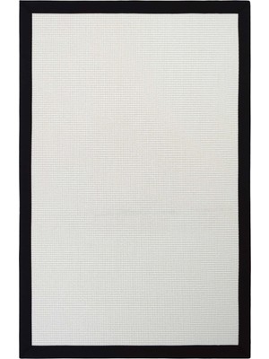 Cool Halı Riga Krem Bej Rengi Premium Bordürlü Ithal Sisal Halı Pati Dostu Modern Salon Balkon Mutfak Halısı