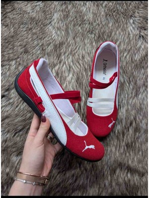 Puma Kadın Kırmızı Lastik Bantlı Günlük Babet Spor Ayakkabı