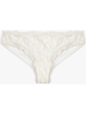 Koton Dantelli Fırfır Detaylı Rahat Kalıp Bridal Brazilian Külot