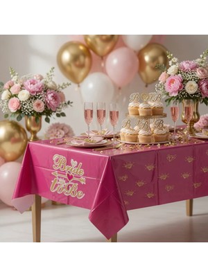 Dodomar Bride To Be Masa Örtüsü 120X180 cm Bekarlığa Veda Parti Masa Dekorasyonu