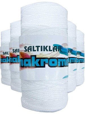 Royaleks Group 5 Adet Polyester Makrome Ipi 10 Kar Beyaz 100 gr