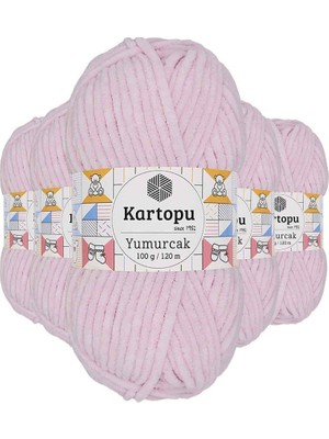 Royaleks Group 5 Adet Yumurcak Kadife El Örgü Ipi Toz Pembe K1562