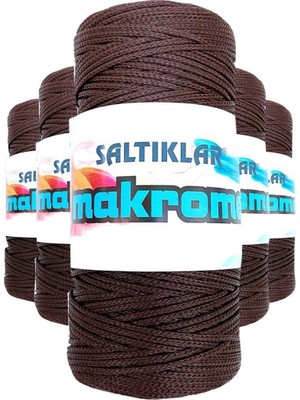Royaleks Group 5 Adet Polyester Makrome Ipi 2070 Kahve 100 gr