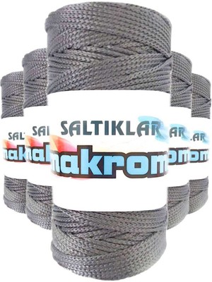 Royaleks Group 5 Adet Polyester Makrome Ipi 423 Gri 100 gr