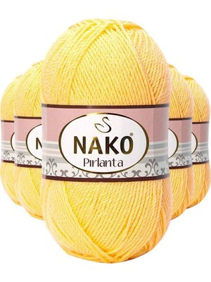 Royaleks Group 5 Adet Pırlanta Amigurumi El Örgü Ipi Yünü Saman Sarı 215