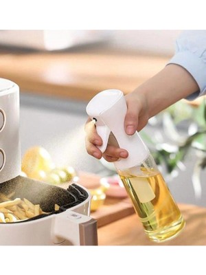 Royaleks Group Zeytinyağı Limon Cam Sprey Şişesi Cam Yağ Püskürtücü Yağdanlık Airfryer Tasarruf 200 ml