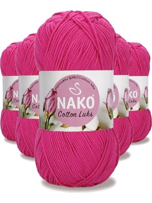 Royaleks Group 5 Adet Cotton Lüks Yelek Tunik Kazak Bluz Hırka Ipi Yünü Fuşya 97572