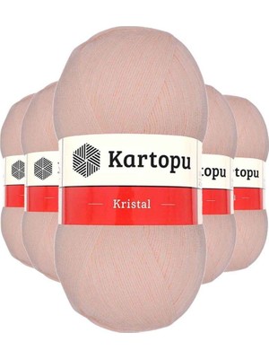 Royaleks Group 5 Adet Kristal Çift Katlı El Örgü Lif Ipi Somon K223