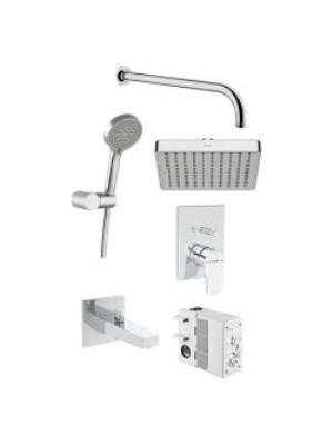 VitrA Artema Flow Square A49322 Ankastre Banyo Seti, Krom