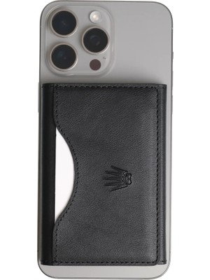 Watch of Royal Storm Siyah Magnetik Yapıştırmalı Mıknatıslı Kartlık 5 Hazneli Minimalist Tasarım